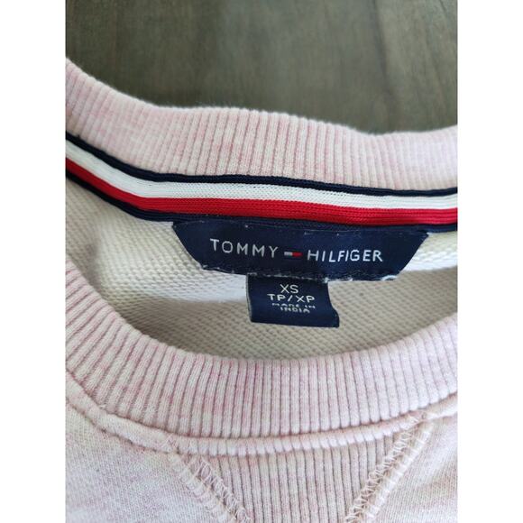 Tommy Hilfiger Sweatshirt Women’s XS Light Pink Crewneck Pullover Classic - Picture 2 of 6
